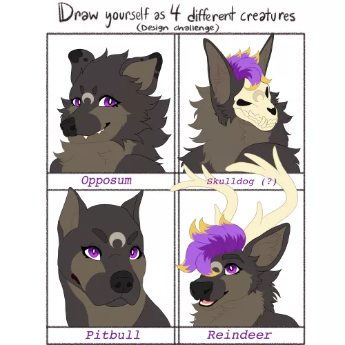 My sona in different styles! (Art by me) by corgiyugy