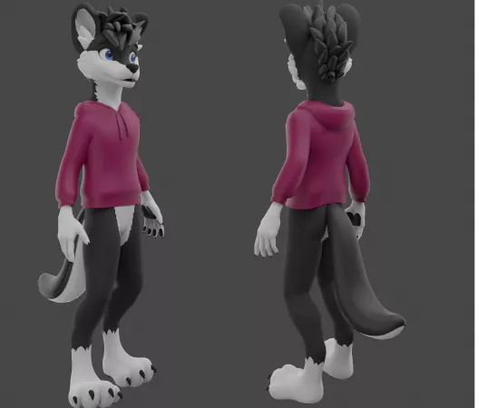 My soon to be VRC avatar by DragonnRaptor