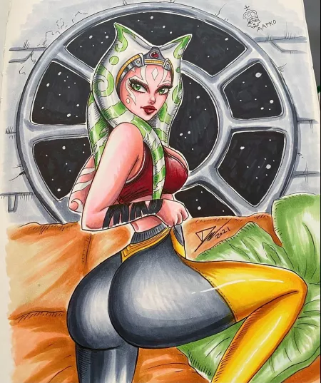 My Star Wars OC #Niisha is getting dressed in a spaceship, after enjoying life 😊 She needs some iconic clothes, so here they are 😁🍑🎨 What do you think guys? Do you want to see more of her? ( darko_tattoo ) by Darko_tattoo