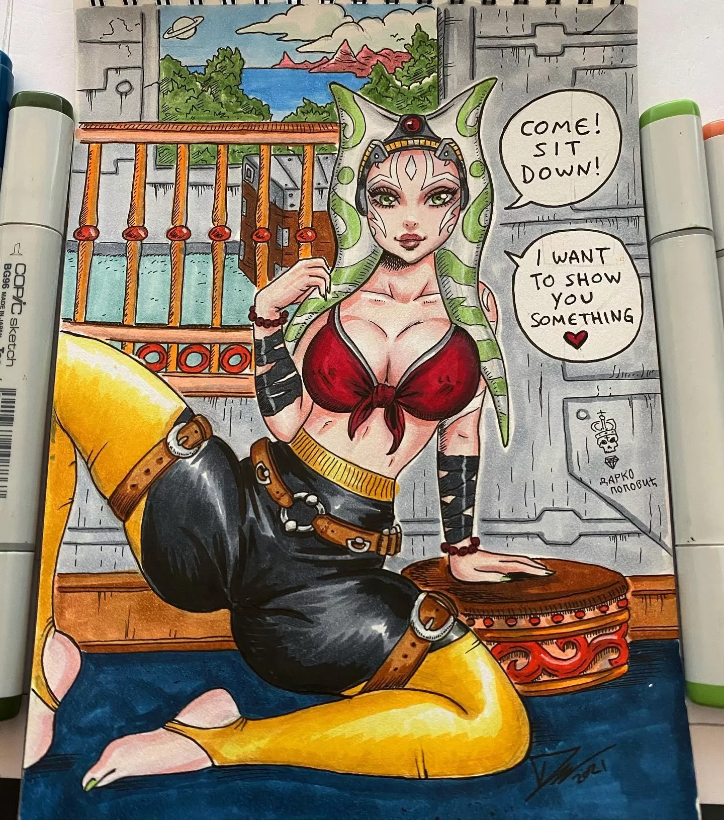 My Star Wars OC - Niisha Na. A sexy togruta 😊😊 Currently writing a little backstory of her. (Darko_tattoo) posted by Darko_tattoo