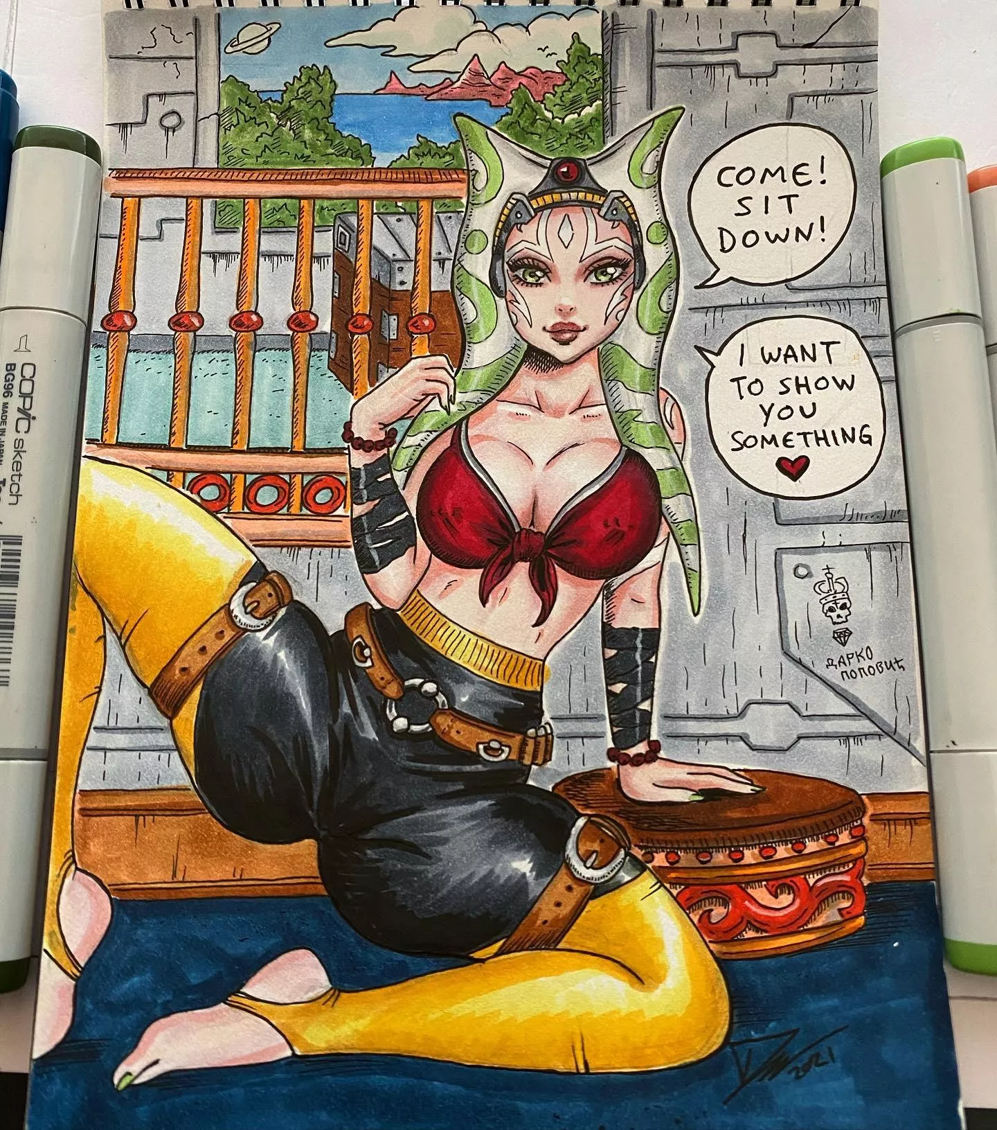 My Star Wars OC - Niisha Na. A sexy togruta 😊😊 Currently writing a little backstory of her. (Darko_tattoo) posted by Darko_tattoo