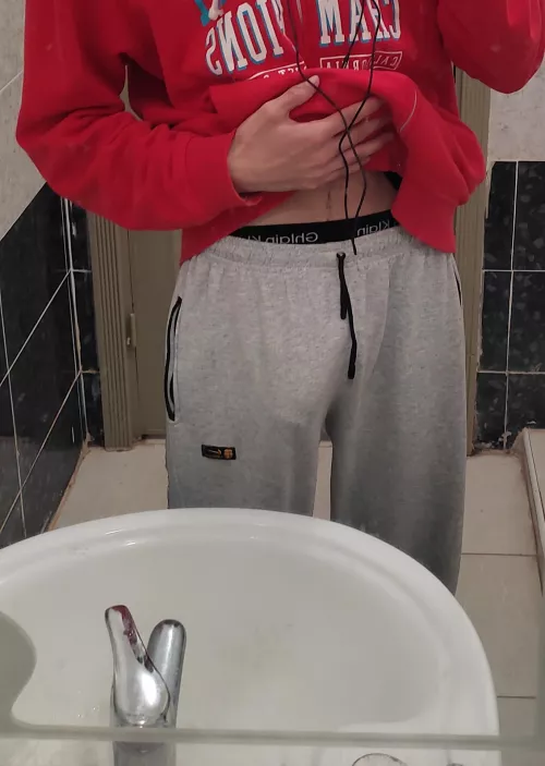 my sweatpants is thicc yet u can still see my dick print by mrmongoma