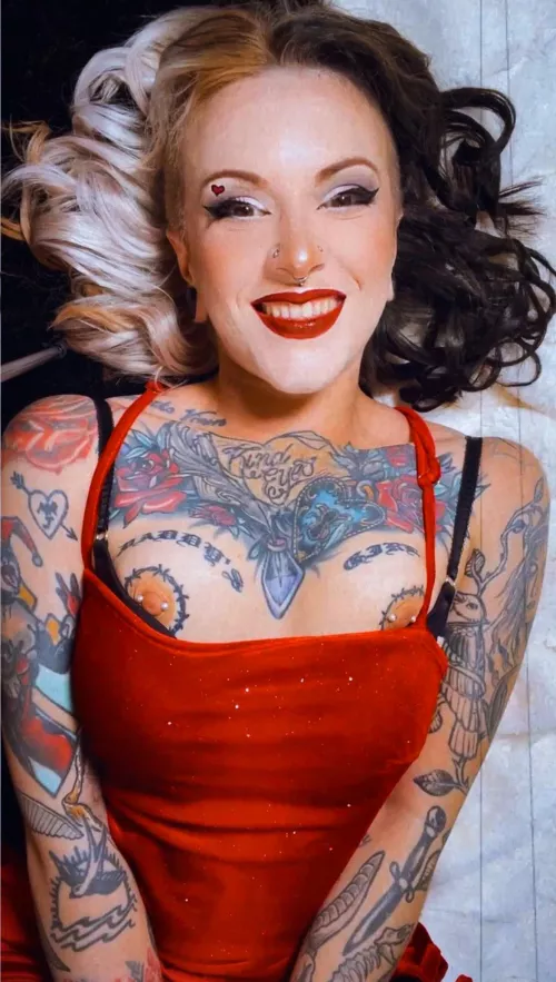 My tattooed little boobs fell out of my dress when I laid down 🤪 by InfinityWhore0