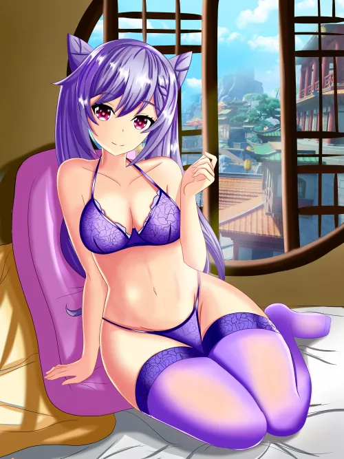 My thicc Keqing (made by me) by Ph-Silva3