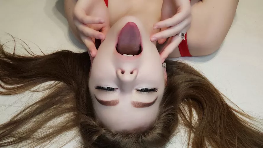 My tongue is ready to lick your hot cock.👅 I love sucking it so much.💋 Do you like it when I give you a blow job?😋💥 OF link in bio by Agreeable_Set7422