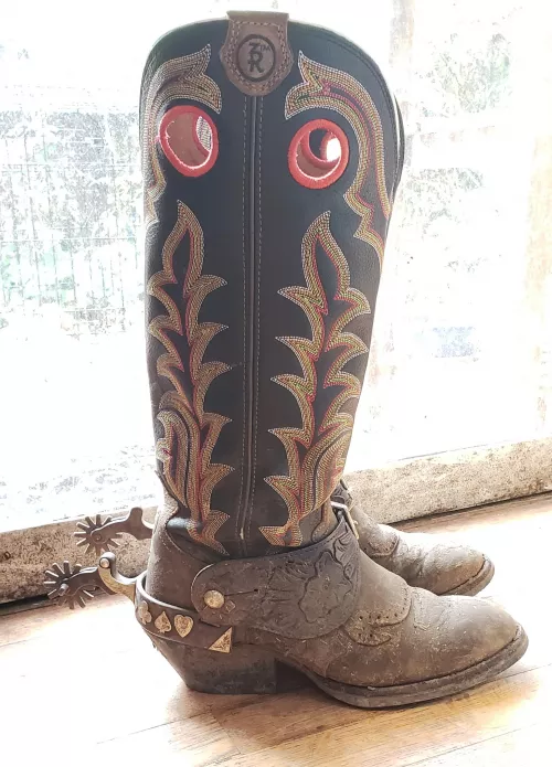 My Tony Lama riding boots, still working on breaking them in by AbsoluteMadvlad
