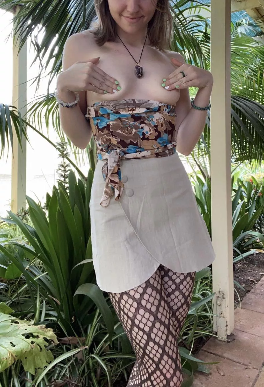 my top slipped down, and no undies… oopsies posted by littlemissmia77