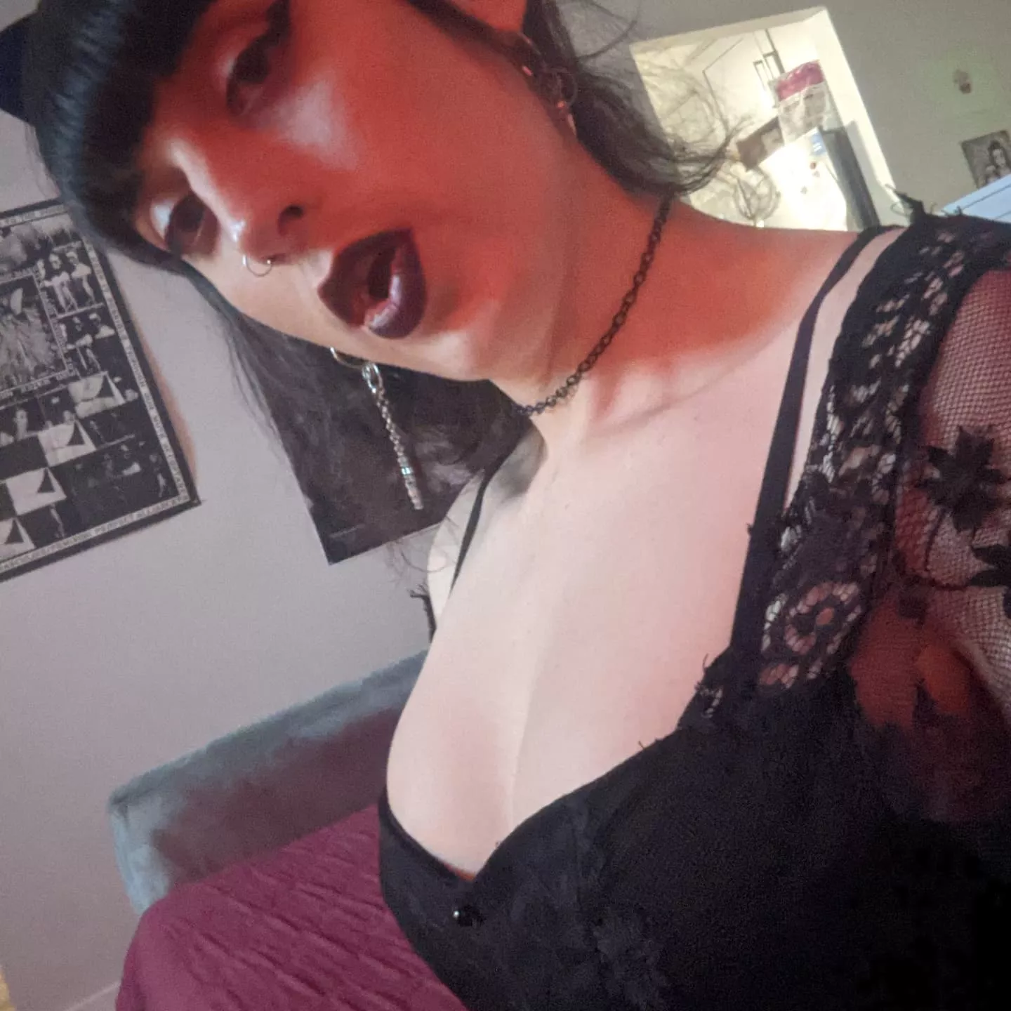 My trans girl titties have been growing so much🖤⛓️💋👄 posted by diybabe666