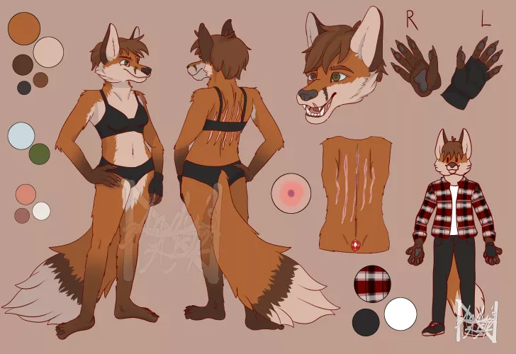 My very first reference sheet for my OC. Art by me (Twitter or Instagram @andys_ar1) by Itsme-andy