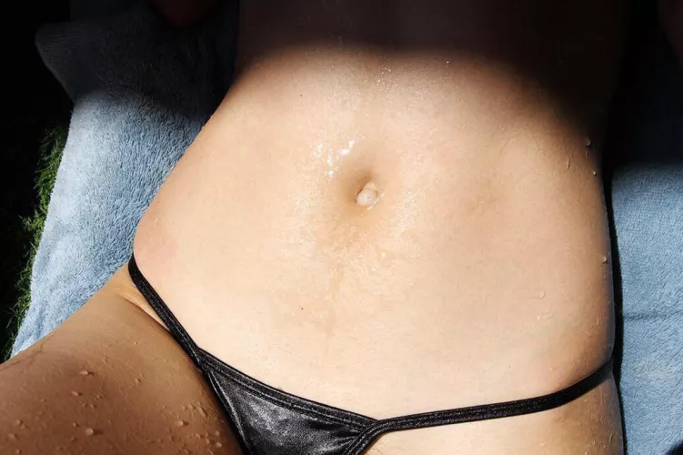 My wet outie from last summer by SadeJayne