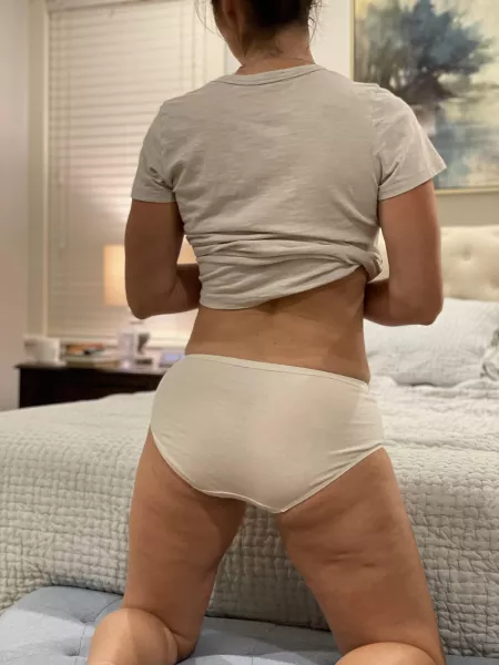 My wife doing a request for granny panties, and showing a little cellulite at the same time, haha! Enjoy! by beard1865