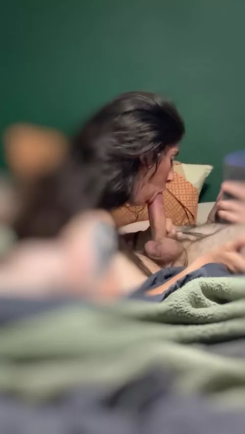 My wife giving a friend head. Who wants next? by NaturallyMeatier