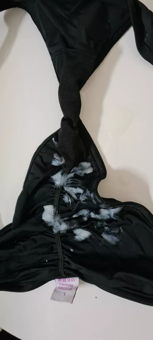 My wife's bikini bottoms have now become my cum rag! 😜 by jenp162004
