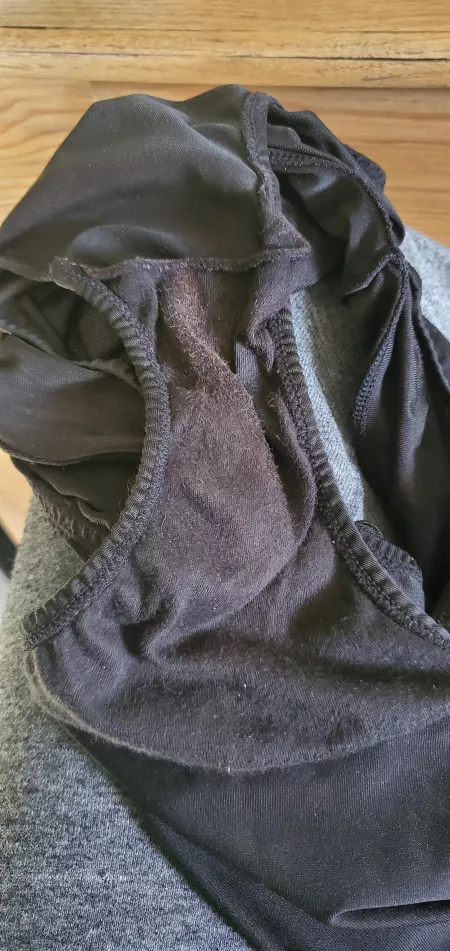 My wife's panties. She smells so good. She works hard and sweats a lot on Thursday. So good!! by dirtypantyboi