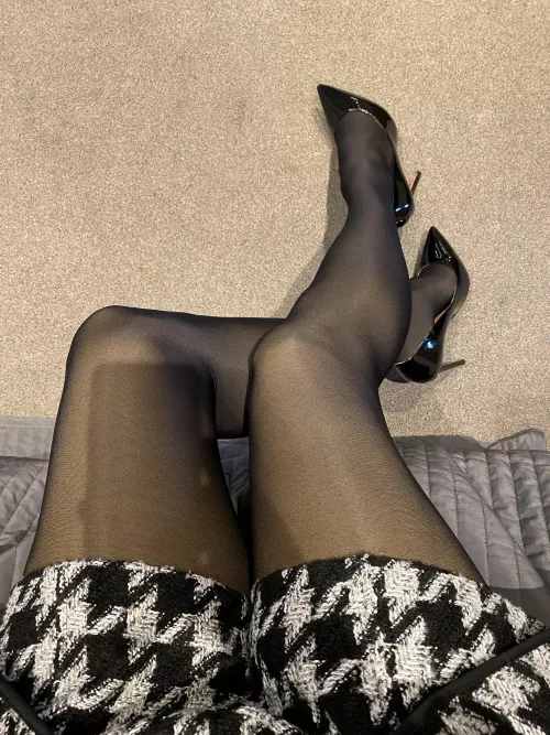My Wolford Neon 40 tights and Onlymaker heels. by mzchristiecream