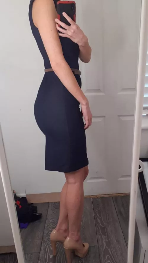 My work attire with my nude heels ❤️ by DemiCooperXXX