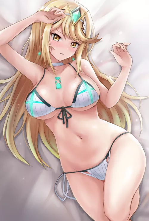 Mythra (albinonnR) by CheetahSperm18