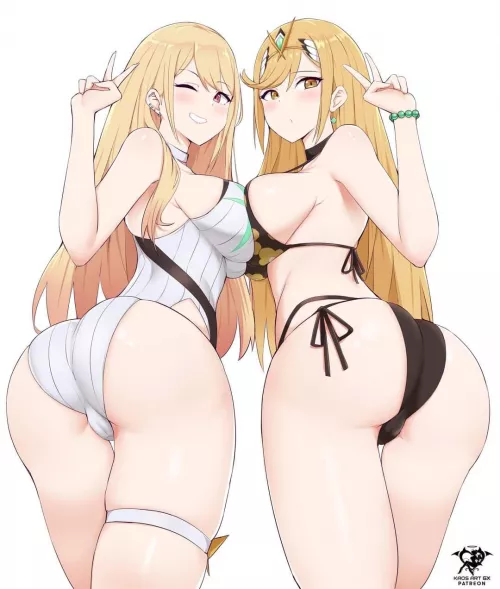 Mythra & Marin Kitagawa (kaosart) [Sono Bisque Doll Wa Koi Wo Suru] by NightmarePuppe8