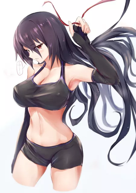 Nagato's sexy workout clothes by Emissary_of_Yuggoth