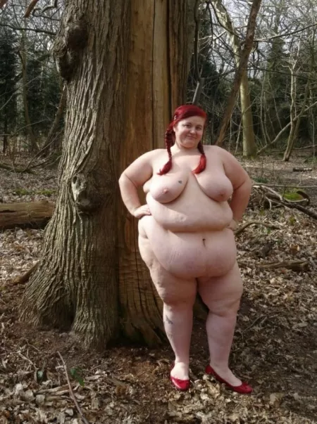 Naked except for her ruby red shoes by Udderluvr2020