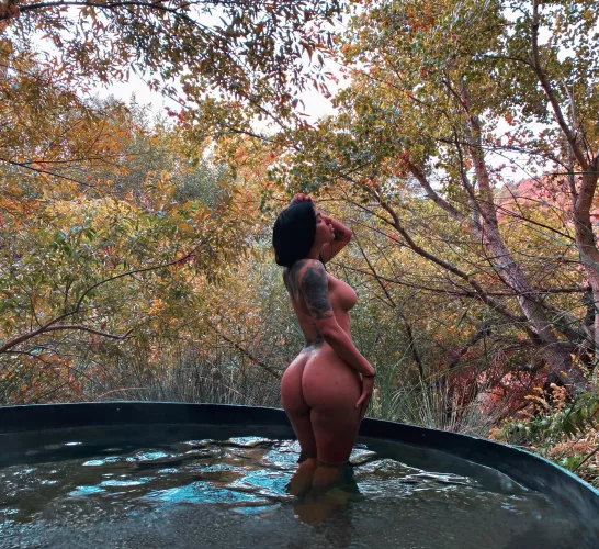 Naked in A hot spring by boobookittyb13