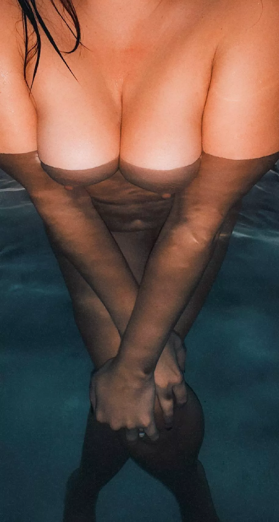 Naked in a public pool? Why not?? 😍 posted by pootytang2020