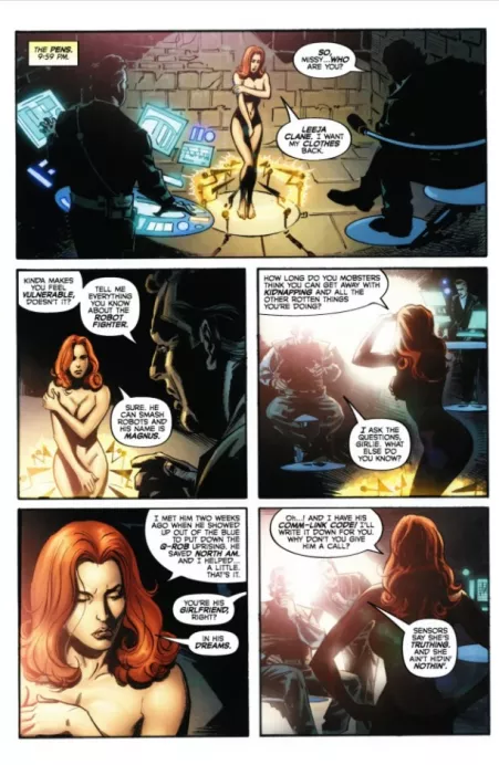 Naked Interrogation [Magnus, Robot Fighter (2010) #2] by lordhater1
