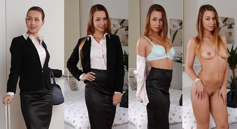 Naked on a business trip by FirmerDifference