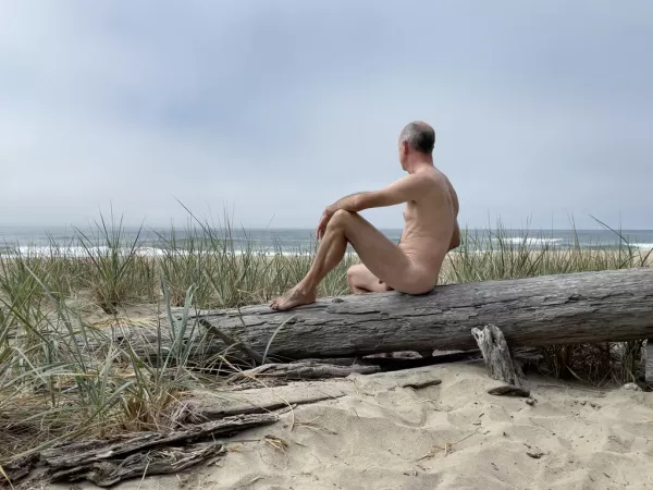 Naked Sitting on a Log Adventure by sailandskiforme