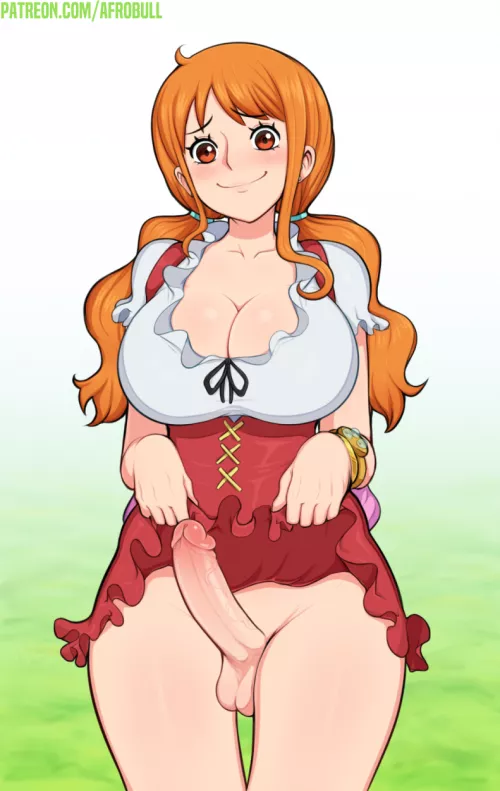 Nami Bottomless Barmaid (Afrobull) [One Piece] by sequence_string