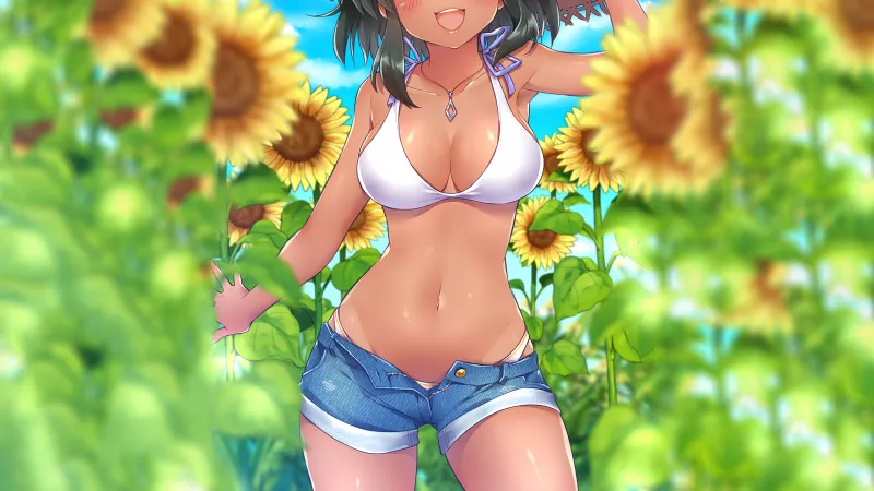 Natalia - Small Pollen and Sunflower Time Lawyer [Idolmaster] (3840x2160) by acoolrocket
