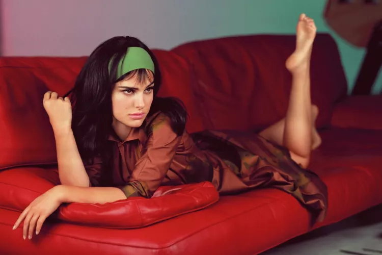 Natalie Portman lying down