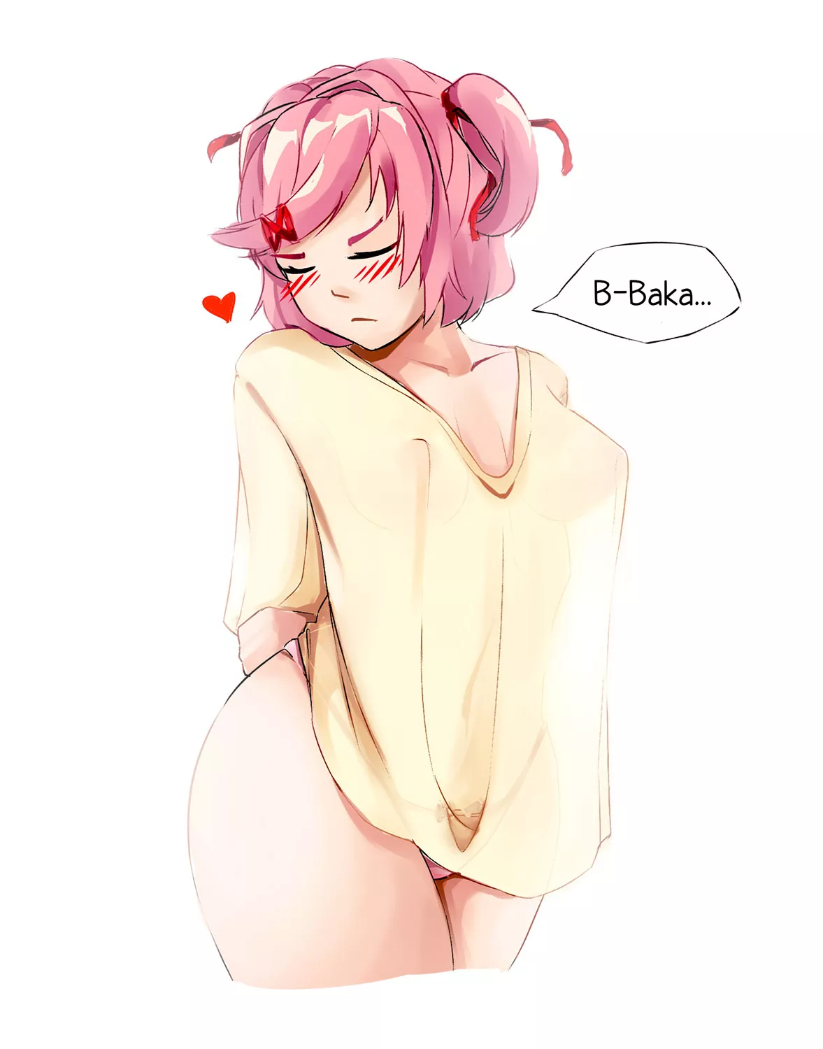 Natsuki in an oversized t-shirt (YudsNuts) posted by sir_kiwi_bird