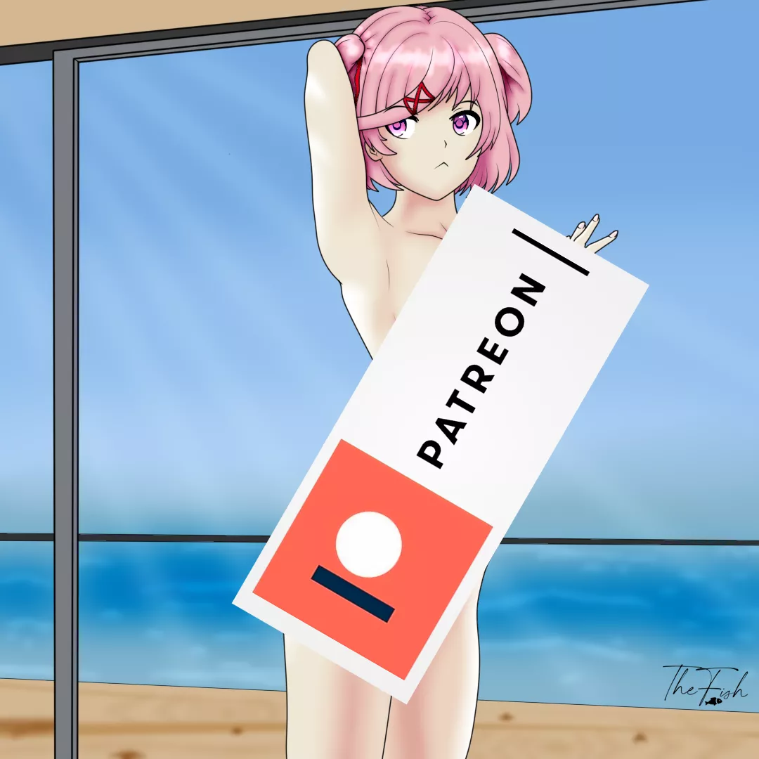 Natsuki modeling / in Patreon posted by The_Fish_Art