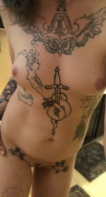 Necked (f)or real lotza tat2zzzz by AmandaBines