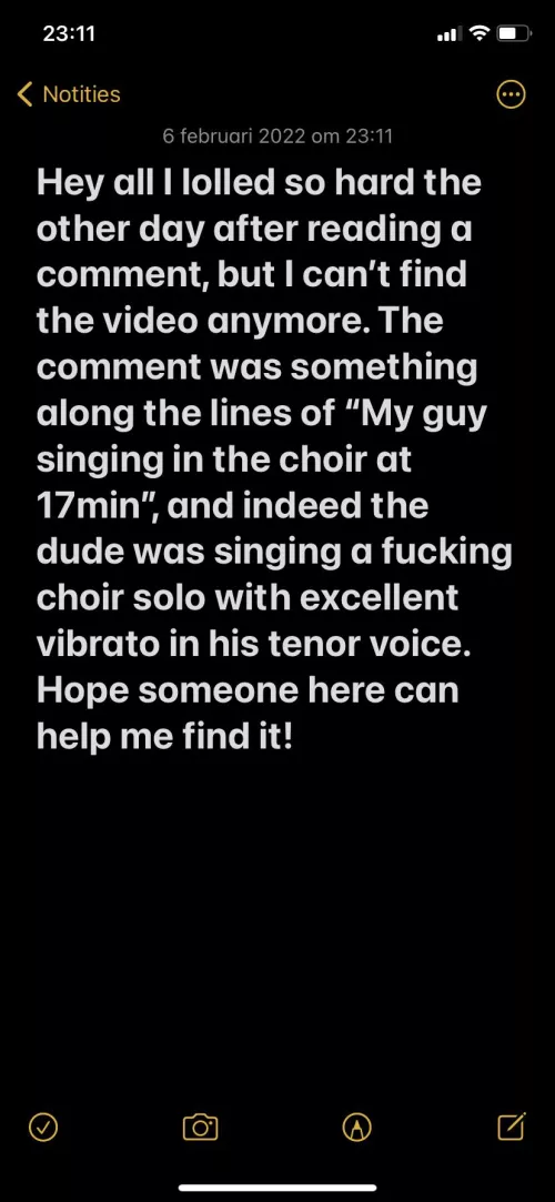 Need help finding a comment pweeease by hetgepeperte