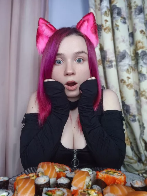 Neko girls really like to eat 🤤 by TatyanaVikernes