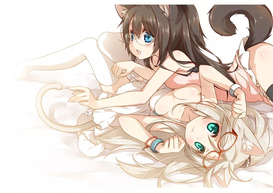 Neko with glasses. posted by Dhova