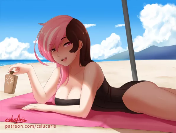 Neo Needs Some Help Putting On Sun Screen (Cslucaris) [RWBY] by sequence_string