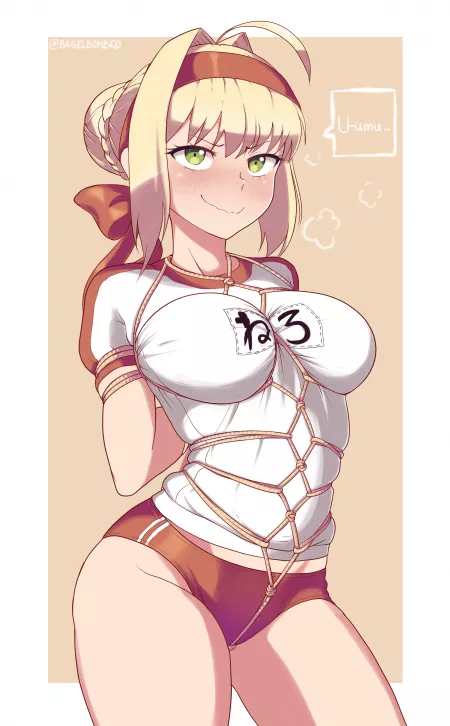 Nero in a tight situation! (BagelBomb) [Fate] by sequence_string