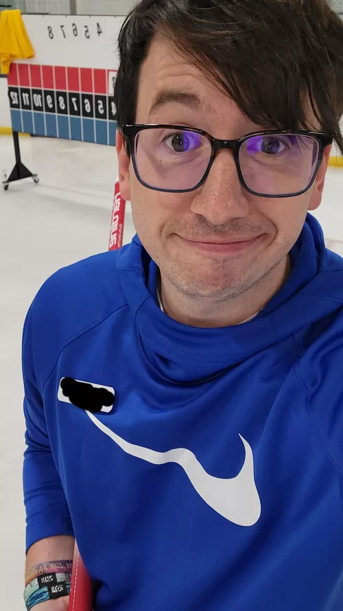 Never a better night than being on the ice! Though, being in a bed cuddling would be nice too 😂😅 by SoDakCurler