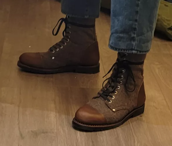 New Burel & Leather Boots from Etsy... Most. Comfortable. Boots. Ever. by teplightyear