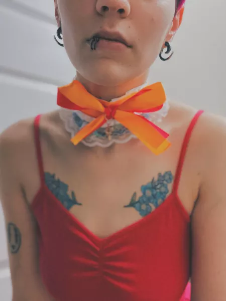 New ears and collar. I love getting new gear. What’s your favorite thing to treat yourself to? by CandycornBB