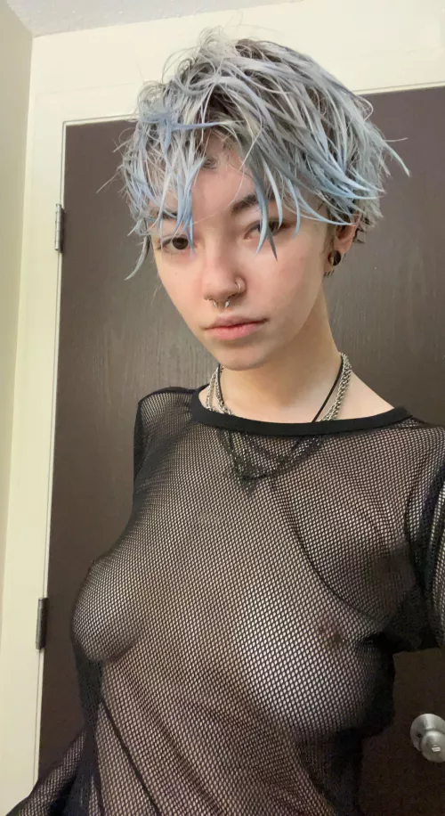 New fishnet shirt<3 (F19) worn by your favorite gamer girl💙 by ERASEDWeeaboo