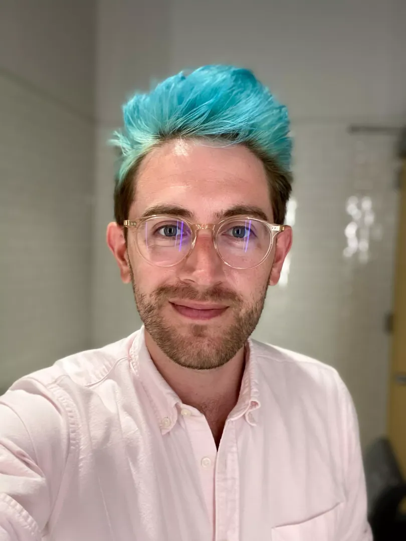 new glasses! they’re pink! posted by homonormativity