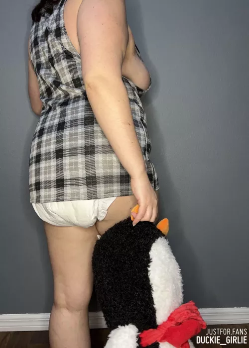 New jumper barely covers my diappie. by Duckie_Girlie