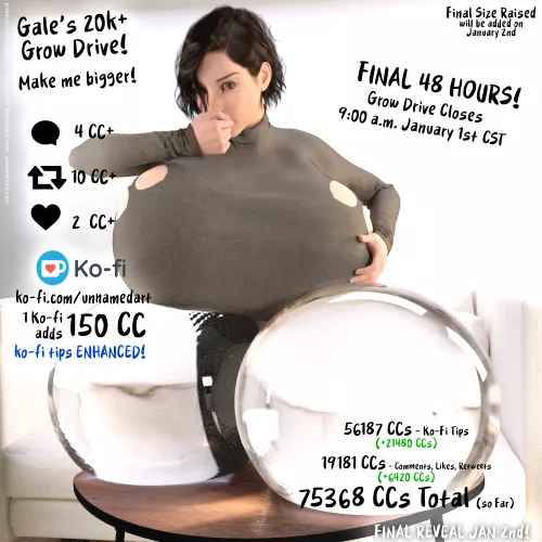 New post for the growth drive! Just 48 hours left to blow this girl up even more! It's a new Twitter post so even if you interacted with the last one, this one counts for even more! (@unnamedart1) by Spudkilla