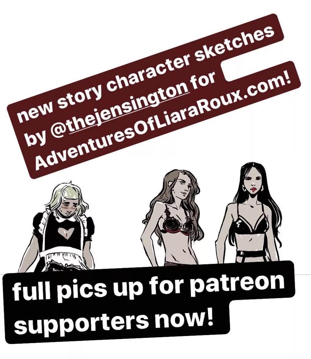 New sketches for my next comic arc are up at www.adventuresofliararoux.com! posted by liararoux