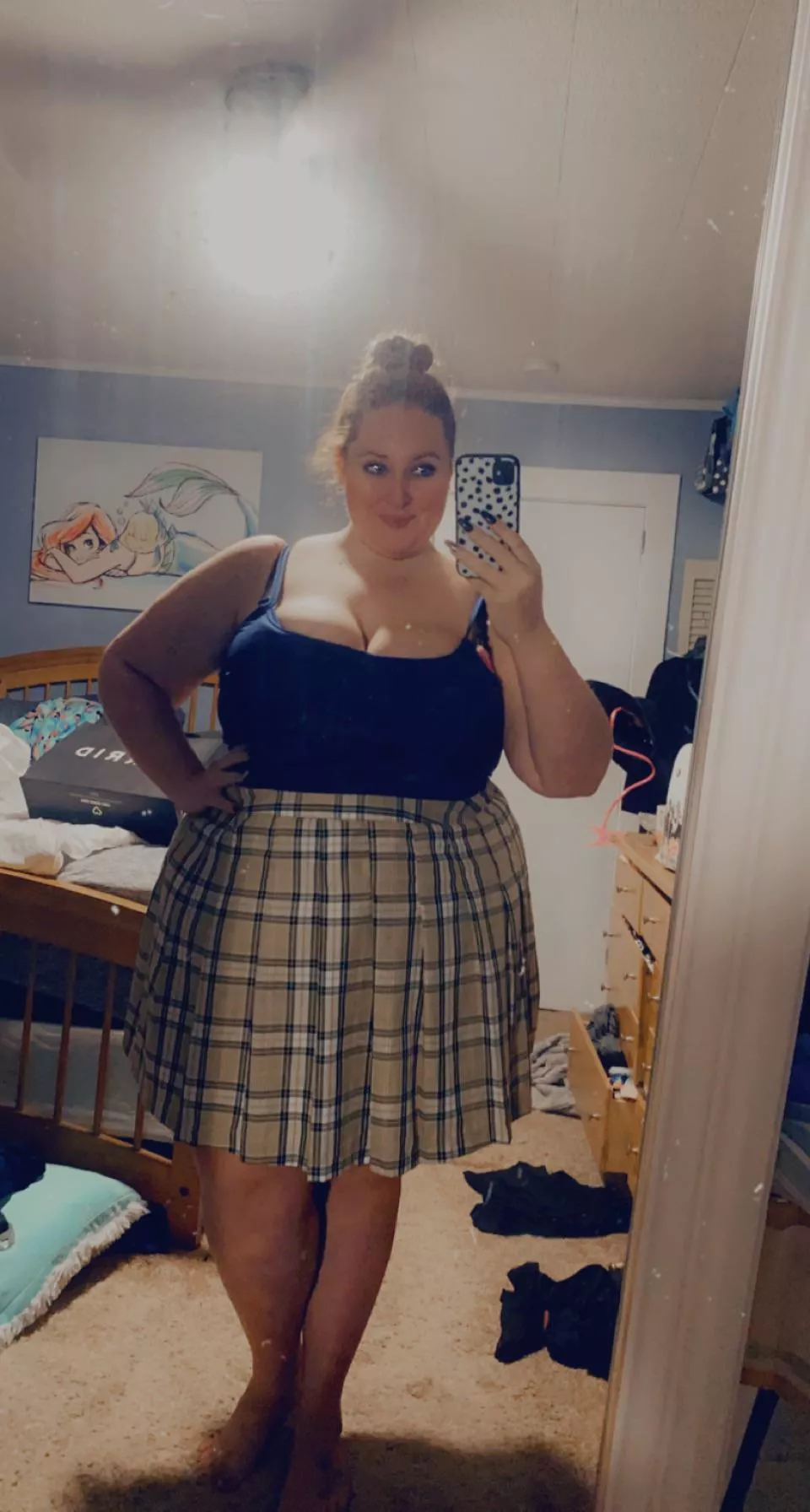 New skirt 🧡🍂don’t tell daddy my room is messy 😊 posted by Babyblueeyes193