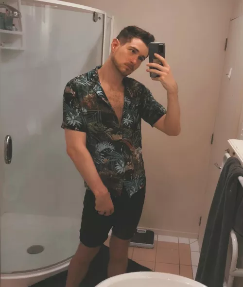 New Zealand summer incoming, chest hair on partial display at all times. by snsdreceipts